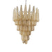 Vintage Amber Murano Glass Petals Drop Chandelier-DWHOME