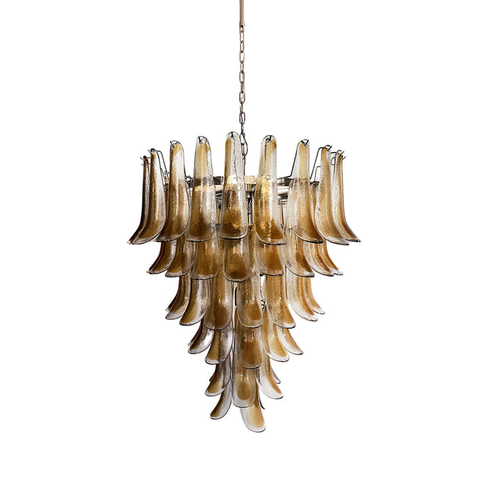 Murano Amber Glass Petals Chandelier-DWHOME