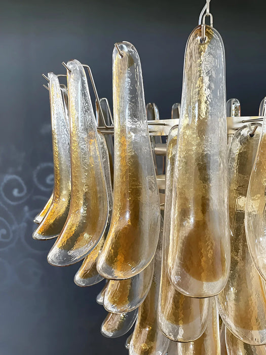 Murano Amber Glass Petals Chandelier-DWHOME
