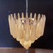 Vintage Amber Murano Glass Petals Drop Chandelier-DWHOME