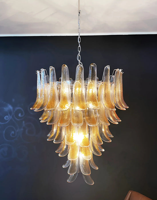 Murano Amber Glass Petals Chandelier-DWHOME