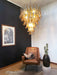 Murano Amber Glass Petals Chandelier-DWHOME