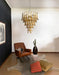 Murano Amber Glass Petals Chandelier-DWHOME