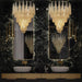 Vintage Amber Murano Glass Petals Drop Chandelier-DWHOME