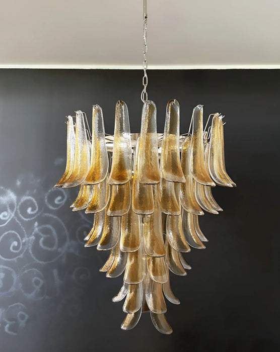Murano Amber Glass Petals Chandelier-DWHOME