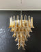 Murano Amber Glass Petals Chandelier-DWHOME