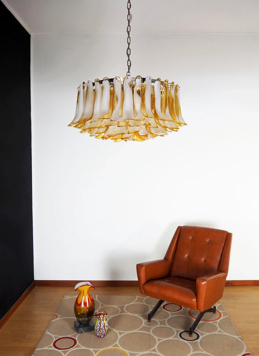 Murano Caramel Glass Petal Chandelier-DWHOME