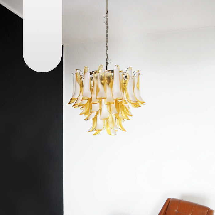 Vintage Caramels Glass Murano Petals Chandelier-DWHOME