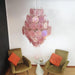 Huge Vintage Murano Pink Disks Chandelier-DWHOME