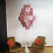 Huge Vintage Murano Pink Disks Chandelier-DWHOME