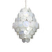 Huge Vintage Murano White Disks Chandelier-DWHOME