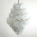 Huge Vintage Murano White Disks Chandelier-DWHOME