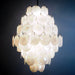 Huge Vintage Murano White Disks Chandelier-DWHOME