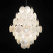 Huge Vintage Murano White Disks Chandelier-DWHOME