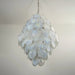 Huge Vintage Murano White Disks Chandelier-DWHOME