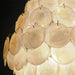 Huge Vintage Murano White Disks Chandelier-DWHOME