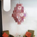 Huge Vintage Murano Pink Disks Chandelier-DWHOME