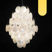 Huge Vintage Murano White Disks Chandelier-DWHOME