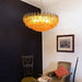 Murano Faceted Amber Glass Chandelier-DWHOME