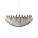 Murano Faceted Transparent Glass Chandelier-DWHOME