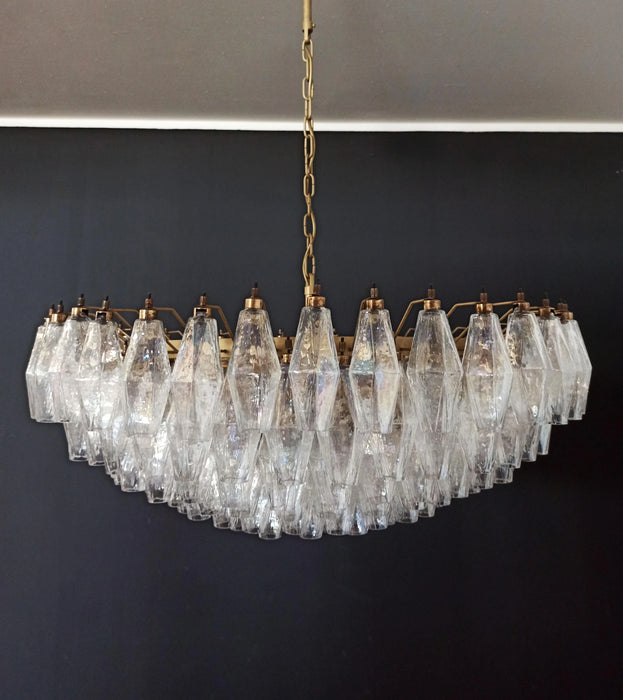 Murano Faceted Transparent Glass Chandelier-DWHOME