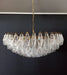Murano Faceted Transparent Glass Chandelier-DWHOME