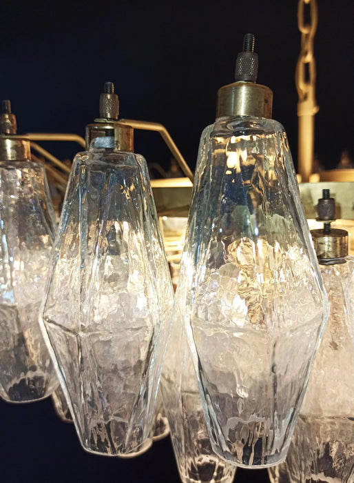 Murano Faceted Transparent Glass Chandelier-DWHOME
