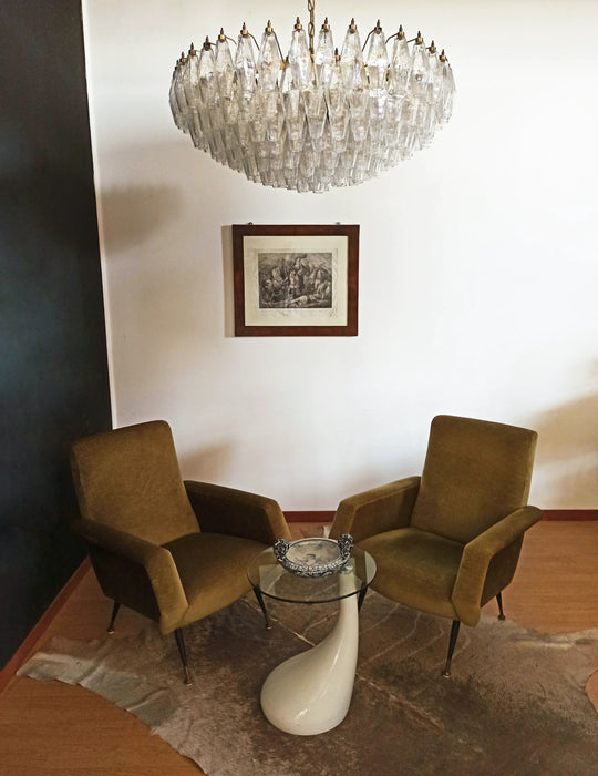 Murano Faceted Transparent Glass Chandelier-DWHOME