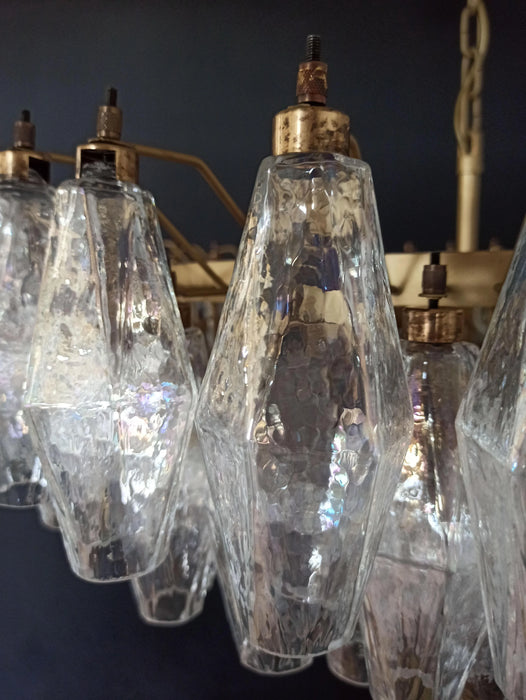 Murano Faceted Transparent Glass Chandelier-DWHOME