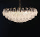 Murano Faceted Transparent Glass Chandelier-DWHOME