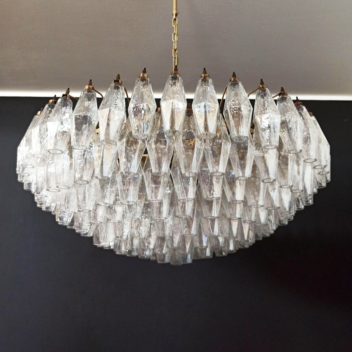 Murano Faceted Transparent Glass Chandelier-DWHOME
