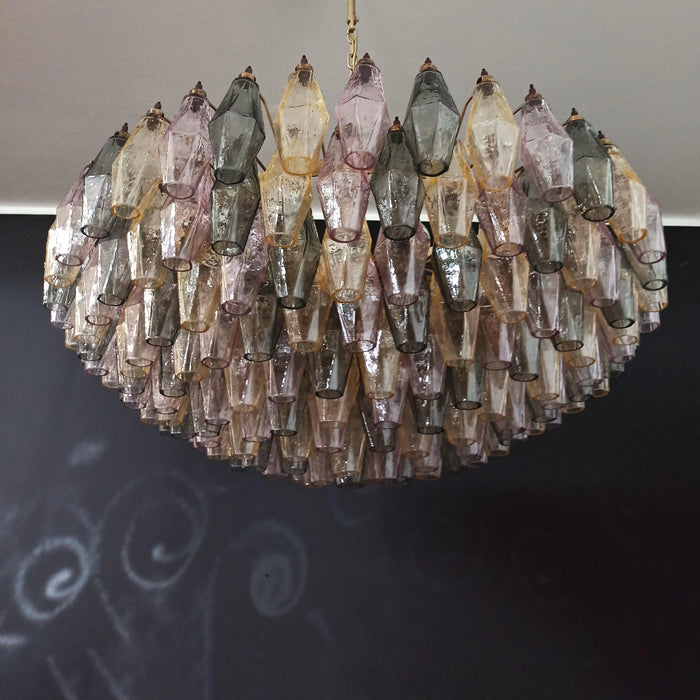Murano Faceted Multicolor Glass Chandelier-DWHOME