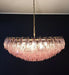 Murano Faceted Pink Glass Chandelier-DWHOME