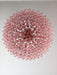 Murano Faceted Pink Glass Chandelier-DWHOME