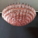 Murano Faceted Pink Glass Chandelier-DWHOME