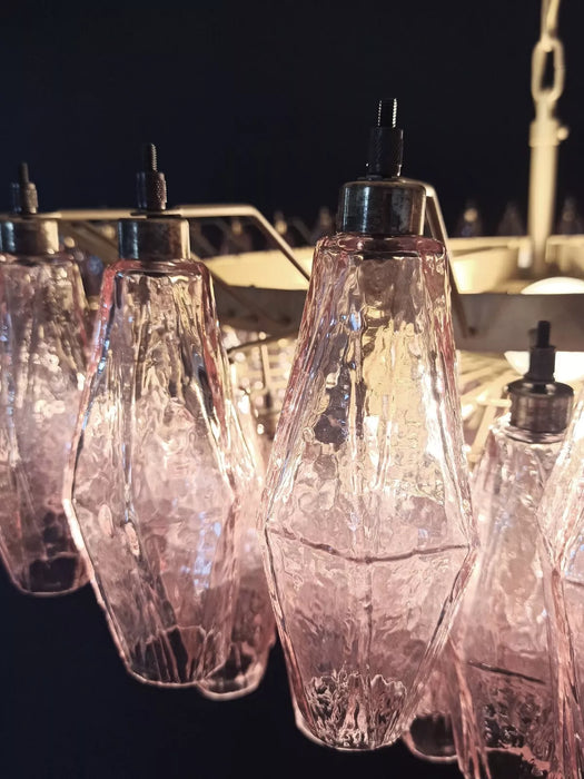 Murano Faceted Pink Glass Chandelier-DWHOME