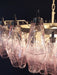 Murano Faceted Pink Glass Chandelier-DWHOME