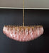 Murano Faceted Pink Glass Chandelier-DWHOME
