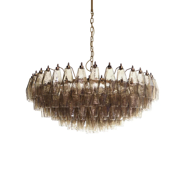 Murano Faceted Smoked Glass Chandelier-DWHOME