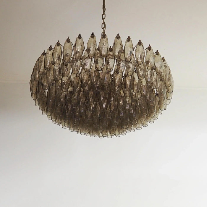 Murano Faceted Smoked Glass Chandelier-DWHOME