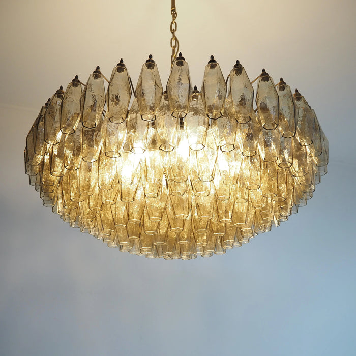 Murano Faceted Smoked Glass Chandelier-DWHOME