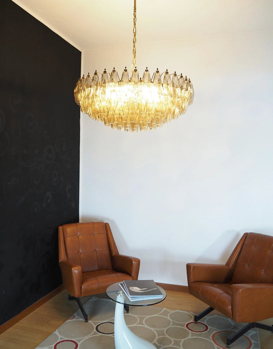 Murano Faceted Smoked Glass Chandelier-DWHOME