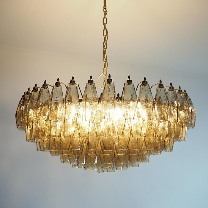 Murano Faceted Smoked Glass Chandelier-DWHOME