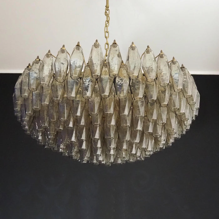 Murano Faceted Smoked Glass Chandelier-DWHOME