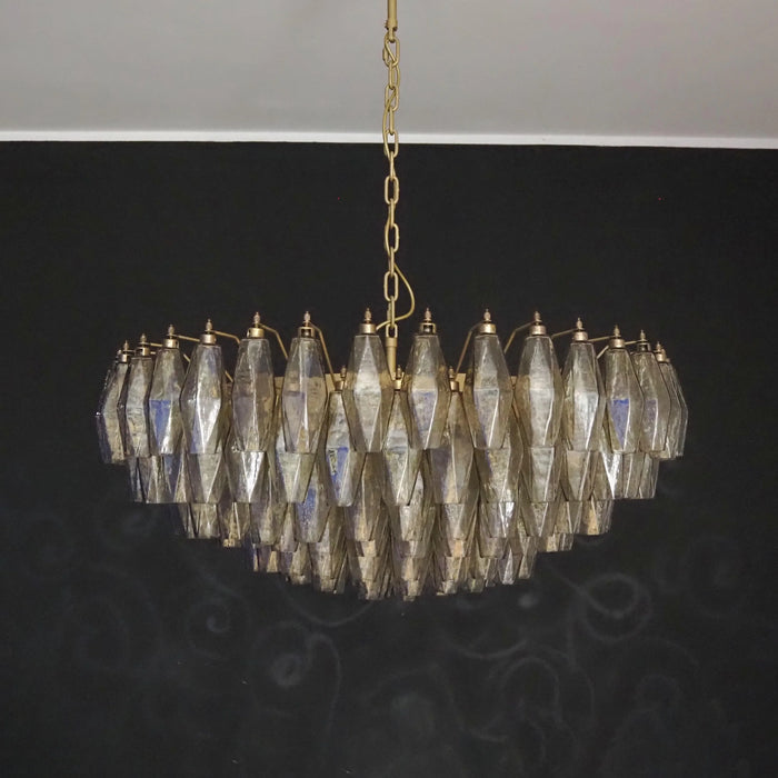 Murano Faceted Smoked Glass Chandelier-DWHOME