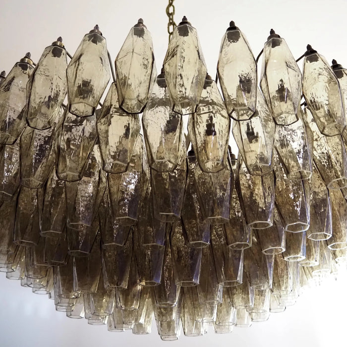 Murano Faceted Smoked Glass Chandelier-DWHOME