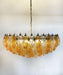 Murano Faceted Transparent Amber Glass Chandelier-DWHOME