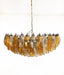 Murano Faceted Transparent Amber Glass Chandelier-DWHOME