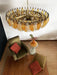 Murano Faceted Transparent Amber Glass Chandelier-DWHOME