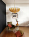 Murano Faceted Transparent Amber Glass Chandelier-DWHOME